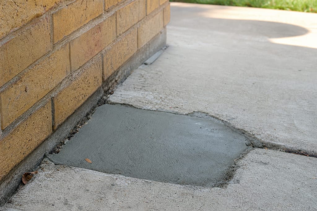 Hydraulic cement patch photo